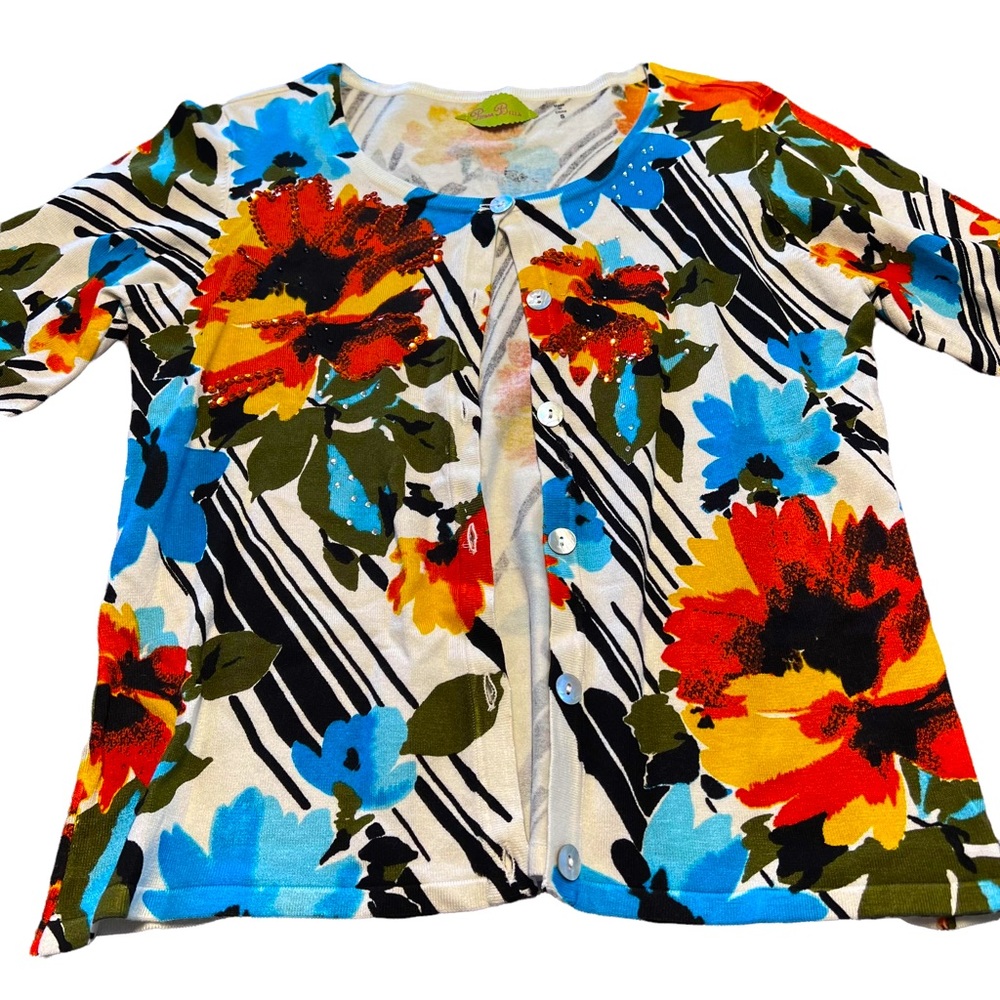 Prima Bella Bold Floral Cardigan